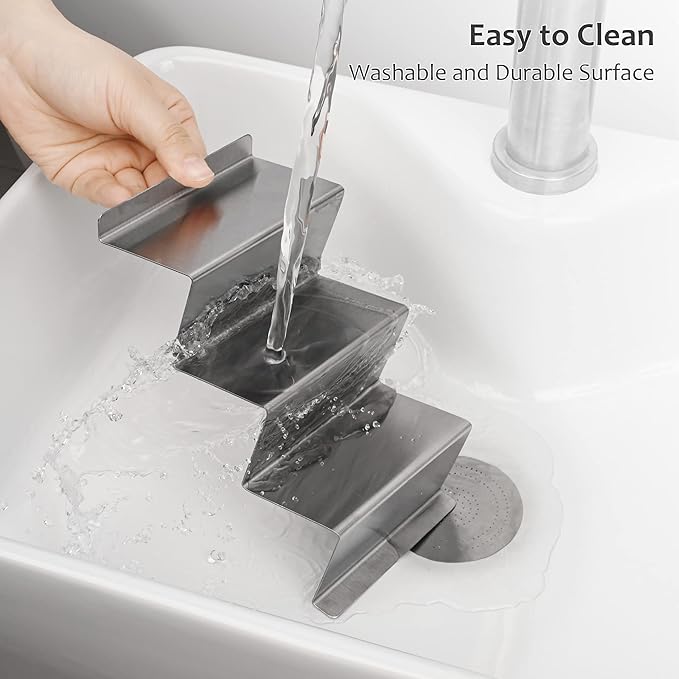 Smithcraft Stainless Steel Taco Holder Set - Stand with Handle, Holds Up to 3 Tacos Each