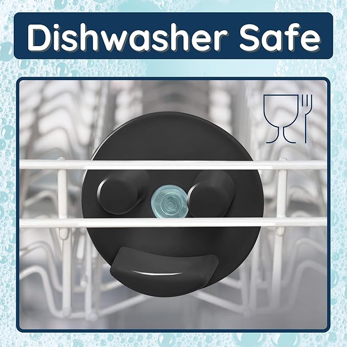 Sponge Daddy Caddy by Storage Theory – Sponge Mommy & Daddy Kitchen Sink Organizer, Universal, Simple Suction Cup Installation, Dishwasher Safe, Keep Sponges Dry, Odor-Free – Black, 1 Pack