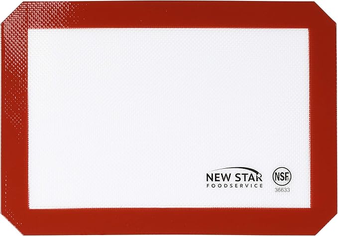 New Star Foodservice 36633 Commercial Grade Silicone Baking Mat Non-Stick Pan Liner, 8 x 12 Inch (Quarter Size)