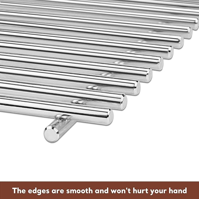 Grill Grates for Weber Spirit 300 & Spirit II GS4 300 Series, Stainless Steel Grates Replacement for Weber Spirit 310 E310 Grill Parts 7639 Spirit 700 Genesis Silver/Gold/Platinum B & C, 1000-3500