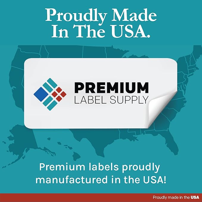 Premium Label Supply White Sticker Shipping/Mailing Labels – 4" x 2.5" – Laser/Inkjet Compatible – (8 per Sheet), 100 Sheets – 800 Total Adhesive Labels