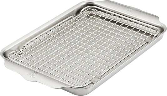 Hestan Provisions OvenBond – 9" x 12.5" Tri-ply Quarter Sheet Pan with Stainless Steel Rack