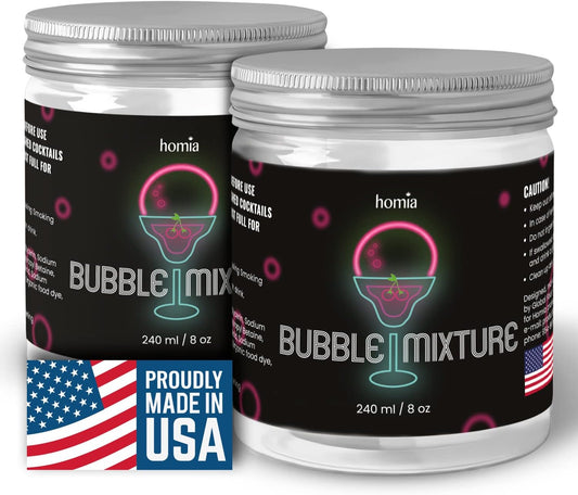 Smoking Gun Edible NON-toxic Bubble Mixture for Cocktail - (2 x 8oz), Wood Smoke Infuser and Smoker Machine Accessory - Cold Smoke for Drinks - Pack of 2 - made in USA