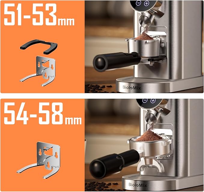 Biolomix Burr Coffee Grinder,Coffee Grinder, 48 Grind Settings and LED Control Panel,Digital Timer, Anti Static,Anti Clogging Coffee Bean Grinder,Grinds 2-12 Cups of Coffee, Black