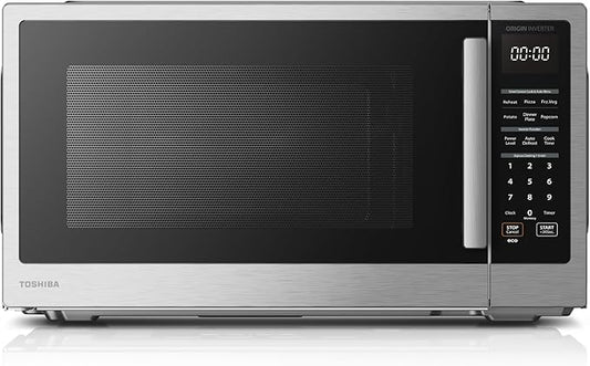 TOSHIBA ML4-EM22PAIT(SS) Countertop Microwave Oven with Sensor Cook, 6 Auto Menus, Origin Inverter, Child Lock, 2.2 Cu Ft for Large Family, 16.5 Inch Removable Turntable, 1200W, Stainless Steel