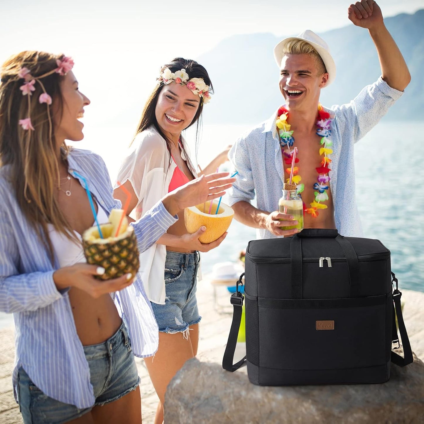 Lifewit Cooler Bag 30/50/60 Cans Collapsible and Insulated Large Lunch Bag Leakproof Soft Cooler Portable Tote for Camping/BBQ/Family Outdoor Activities