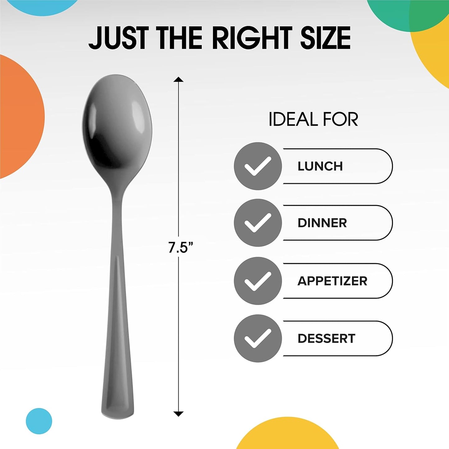 Silver Plastic Spoons 200 Pcs Silver Spoons Disposable Utensils Heavy Duty Plastic Cutlery Set Disposable Cutlery Sets Flatware Sets Silverware Set Party Supplies & Party Tableware Party Solids