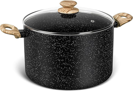MICHELANGELO Stock Pot with Lid, 10 Quart Large Pot for Cooking, Nonstick Cooking Pot with Healthy Coating, Non Stick Soup Pots Induction Compatible