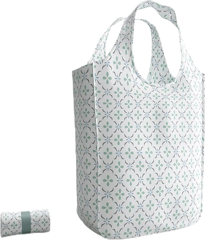 Reusable Grocery Bag - Stylish Shopping Bag for Groceries - Foldable Tote Bag - Medium Size