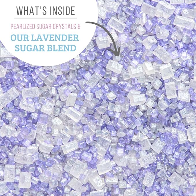 Sweets Indeed Sprinkles, Edible Sprinkle Sugar Mix, Perfect for Cake Decorations, Baking, Ice Cream, Cookies, Cupcake Topper, 5.11 ounces (Lavender)