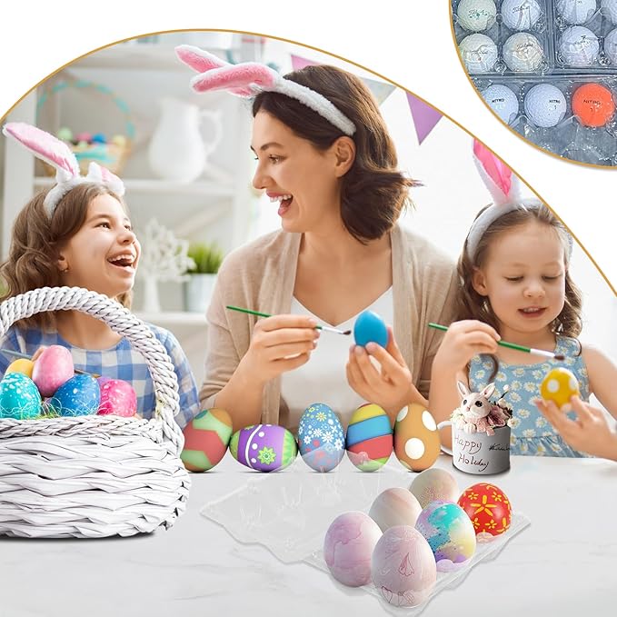 150 Pack Half Dozen Egg Cartons Bulk, 2x3 Clear Plastic Chicken Egg Holders, Egg Tray Carton Holder for Home & Kitchen, Farm & Market Use, Egg Storage Solution, 6 Grids(Medium Size)