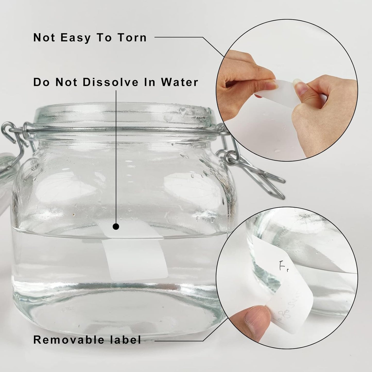 Removable Freezer Labels, Date Label 1x3 Inch Food Storage Stickers, Waterproof Oil Resistant Easy Clean Leaves no Residue 250 Total Per Roll