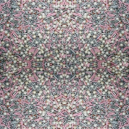 Confect Fusion Pink & Silver Sprinkles Mix - Pearl Sugar Cake Decorations, Dessert Toppings, Edible Confetti | Vegan, Gluten-Free, Nut-Free, Soy-Free, Dairy-Free, Palm Oil-Free- 4.2 Oz