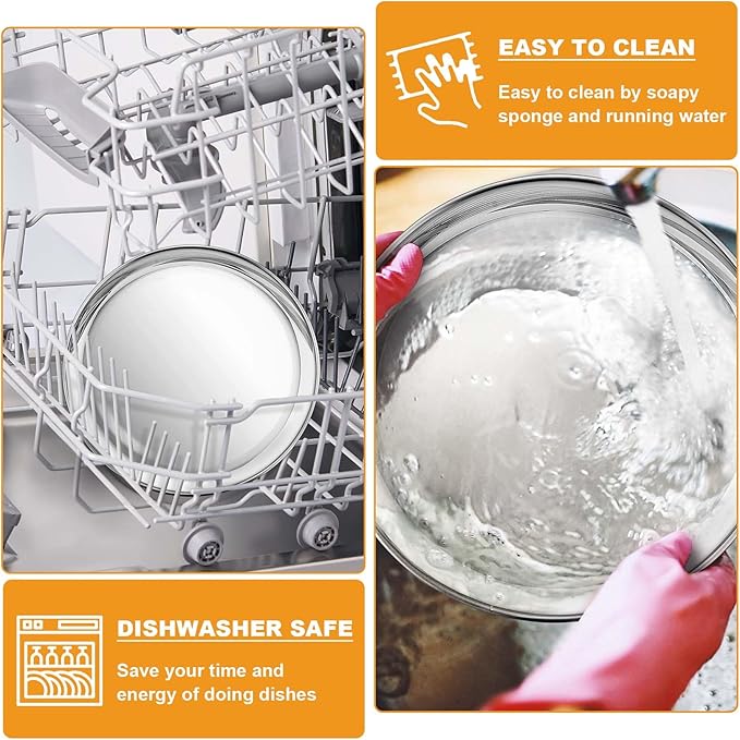 P&P CHEF 10 Inch Pizza Pan, Stainless Steel Round Pizza Tray Baking Pans, Pizzas Plate Serving Tray for Cookie Meat, Oven & Dishwasher Safe & Easy Cleaning, (Mirror Finish) - 2 Pieces