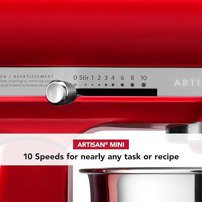 KitchenAid Artisan Mini 3.5 Quart Tilt-Head Stand Mixer - KSM3316X - Candy Apple Red