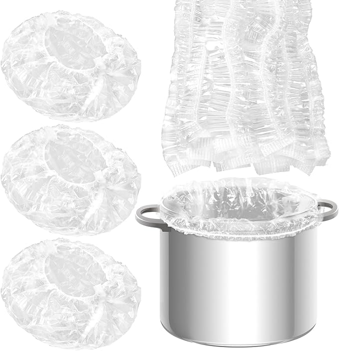 Maxdot 50 Pcs Disposable Slow Cooker Liners with Elastic Band Multi Use Cooking Pot Liners Fit 3 QT to 6.5 QT Large Slow Cooker Cooking Bags Suitable for Oval and Round Pots