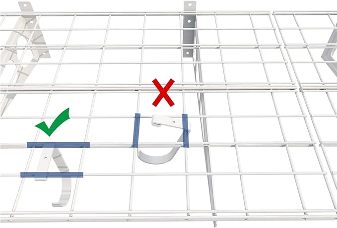 FLEXIMOUNTS 2-Pack 2x6ft Garage Shelving with Hooks 24-inch-by-72-inch Wall Shelf Garage Storage Rack Floating Shelves, White