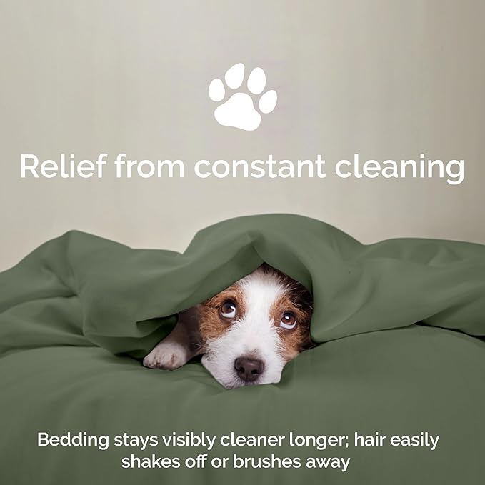 100% Viscose from Bamboo Sheets Full Size, Super Soft Bedding Set, 4PC Cooling Sheets for Hot Sleepers, Vegan Silk Moisture Wicking, Organically Grown Bedsheet, Moss - 54" x 75"