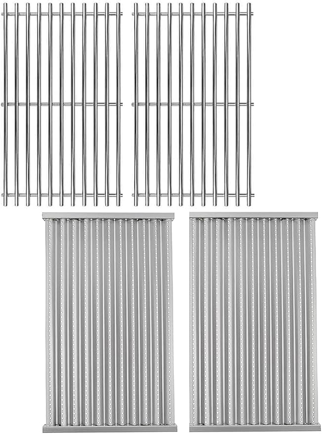 S4B316 (2-Pack) 17" Grill Cooking Grate and Emitter for Charbroil TRU-Infrared 463642316 463644220 463632320 463675016 463644220 G362-2100-W1, for Charbroil 463245518 4636750