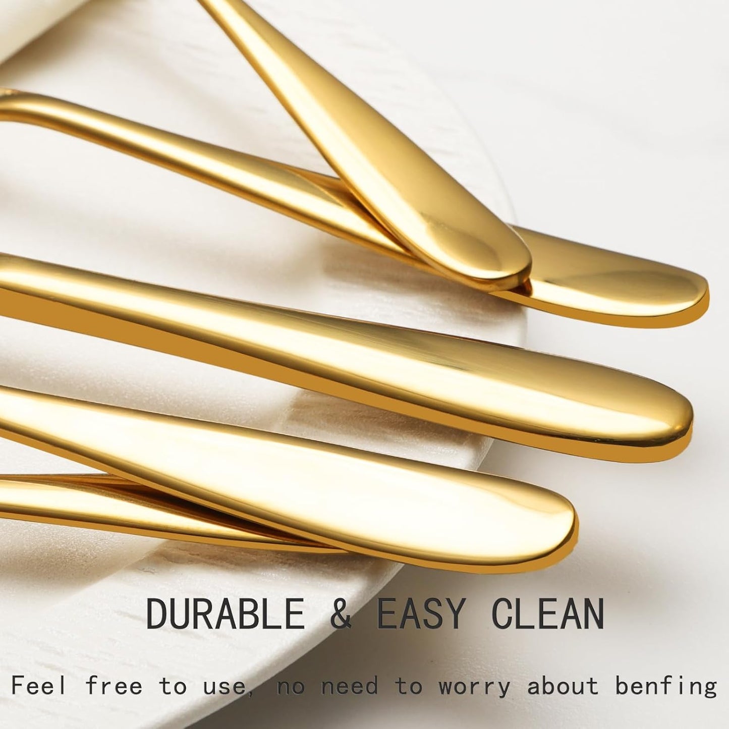 40-Piece Gold Silverware Set, Flatware Set for 8, Food-Grade Stainless Steel Tableware Cutlery Set, Mirror Finished Utensil Sets for Home Restaurant, Forks Spoons and Knives Set, Dishwasher Safe