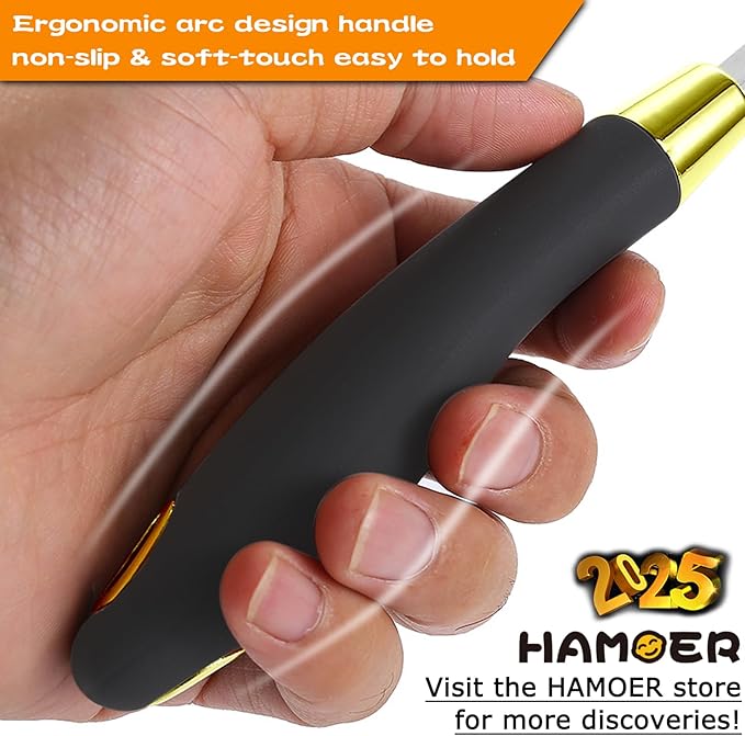 Lemon Zester Tool with Channel Knife Citrus Twist Making Tool Ergonomic Curved Handle Gold-Black