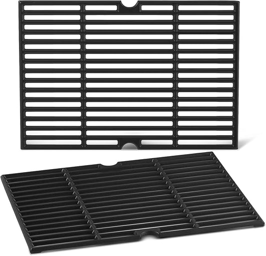 146.16142210 PG-40409SOLB Grill Grates Replacement Parts for Kenmore Gas Grill Parts 146.46372610 146.10016510 40900204 146.34461410 146.46366610 146.10017510 146.16198210 Cast Iron Cooking Grid 2 Pcs