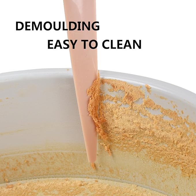 Guowall 8 inch Cake Pan Removable Bottom Carbon Steel with Nonstick Coating Chiffon Cake Tin Round Shaped Cheese Cake Mould for Baking - Cream Color