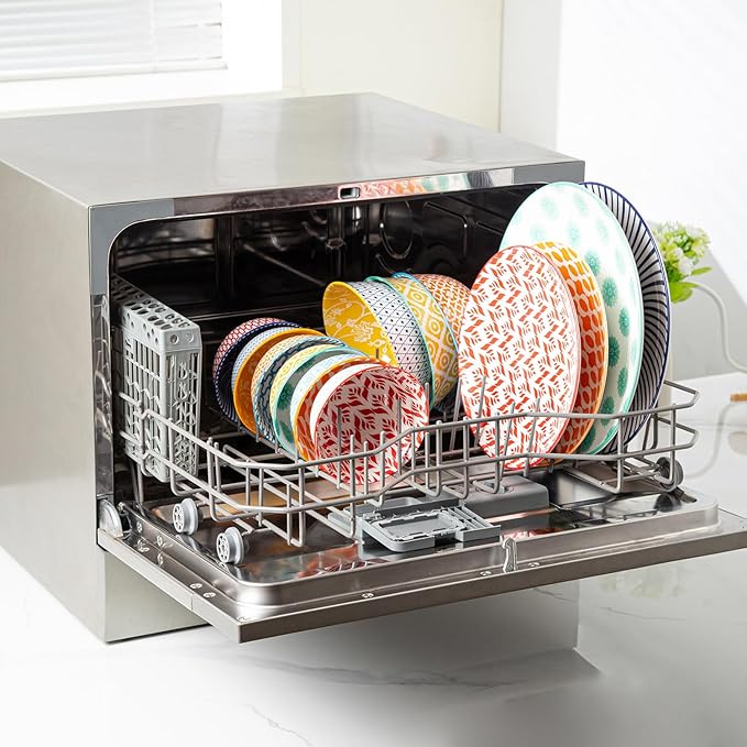 Ceramic Dessert Bowls Set - 12 Oz Small Cereal Bowls 4.75 Inch Ice Cream Bowl for Fruit, Snack, Side Dishes, Dipping Sauce - Microwave Dishwasher Safe - Set of 6 - Assorted Colors