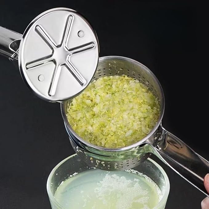 Stainless Steel Potato Ricer Masher,Multi Functional Potato Ricer Press for Pressing Potatoes, Fruits, Vegetables,Manual Masher Kitchen Tool,with 3 Removable and Interchangeable Discs (Bye Hole)