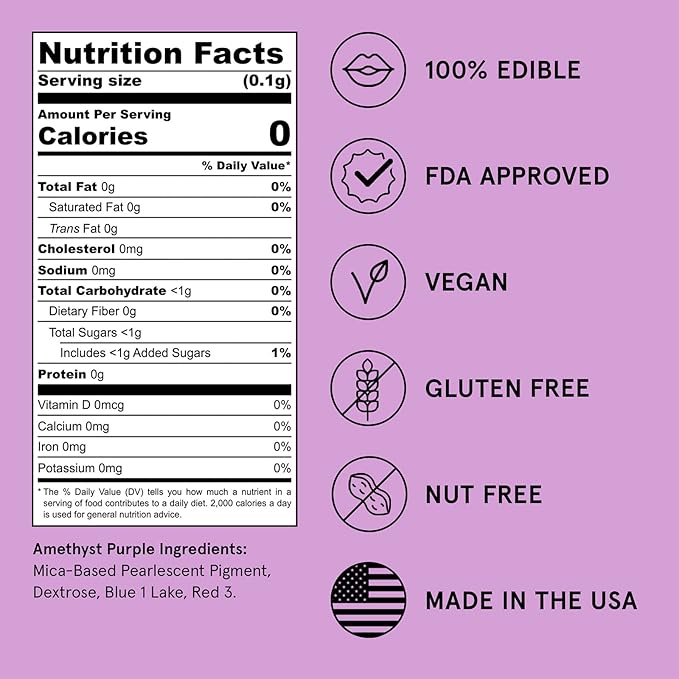 Fancy Sprinkles Limited Edition Halloween B'Witched Edible Glitter Set for Sparkling Food & Drinks, No Taste or Texture Peridot Green, Amethyst Purple, and Onyx Black (3 jars, 4gm each)