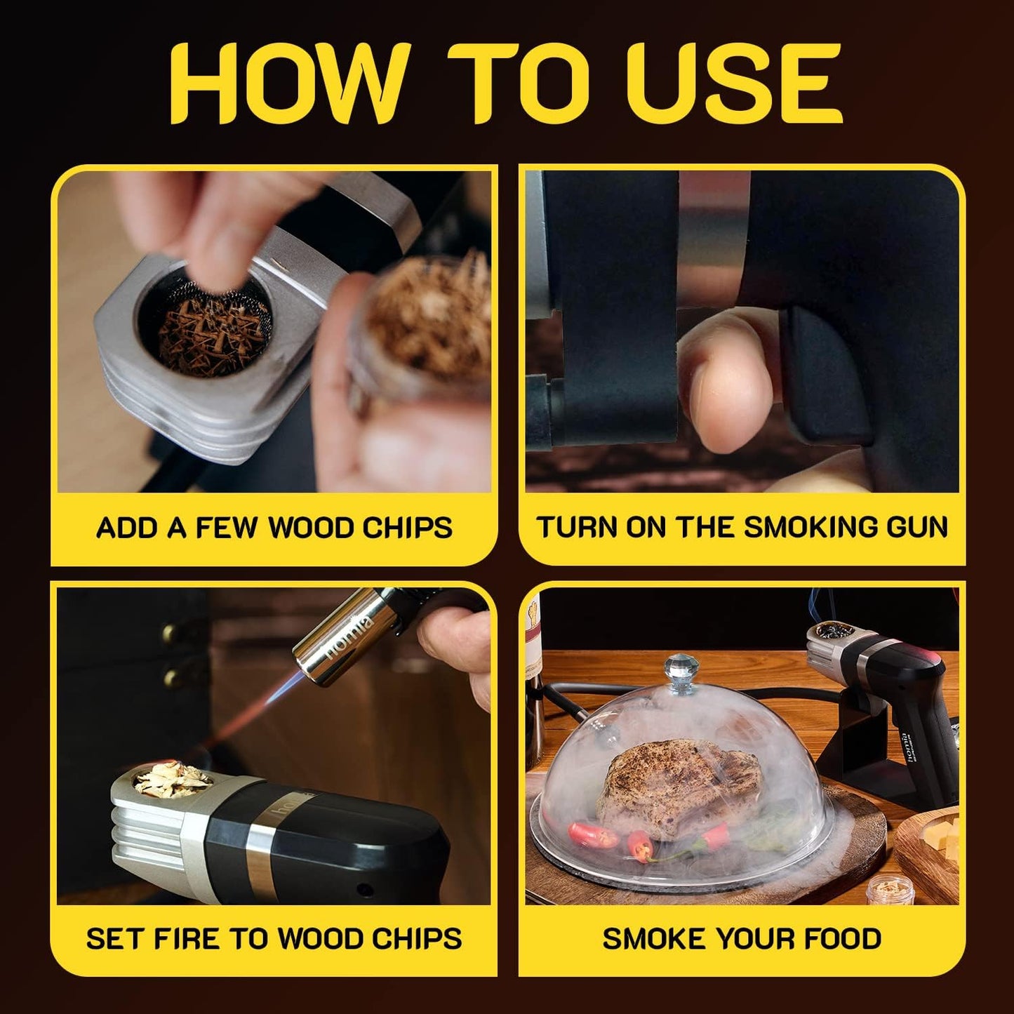 Cocktail Smoker Kit - Whiskey Smoker Kit - Smoke Infuser Birner PRO - Extended Kit, 12 PCS, with Accessories and Wood Chips - Cold Smoke for Food and Drinks - Gift for Men