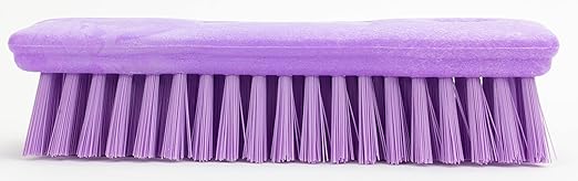 SPARTA Comfort Grip Scrub Brush Hand Brush for Bathroom, Kitchens, Countertop, Plastic, 8 Inches, Purple