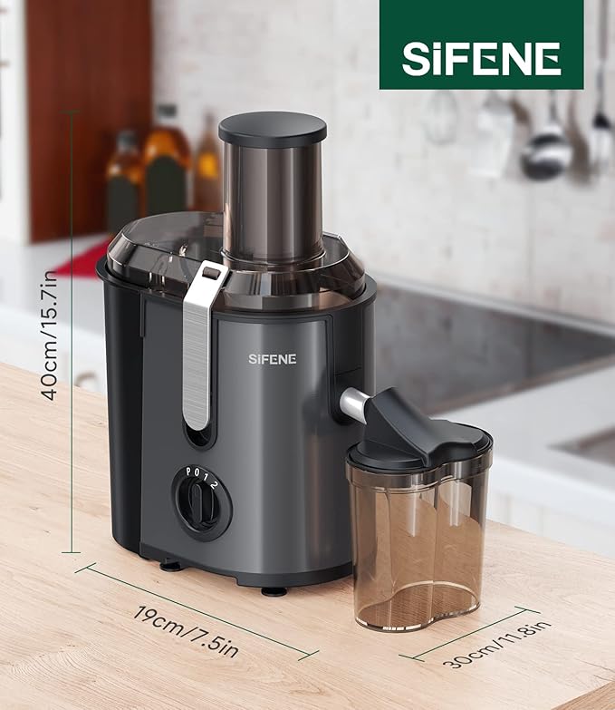 SiFENE Juicer Machine, 800W Centrifugal Juicer with 3.2" Big Mouth for Whole Fruits and Veggies, Juice Extractor Maker with 3 Speeds Settings, Easy to Clean
