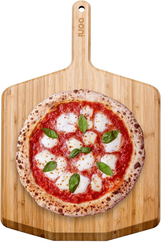 ooni 16” Bamboo Pizza Peel – Wooden Pizza Peel 16 Inch, Pizza Spatula Paddle, Pizza Cutting Board, Wood Pizza Turning Peel, Pizza Oven Accessories, Pizza Tools, Pizza Peel Wood, Pizza Board