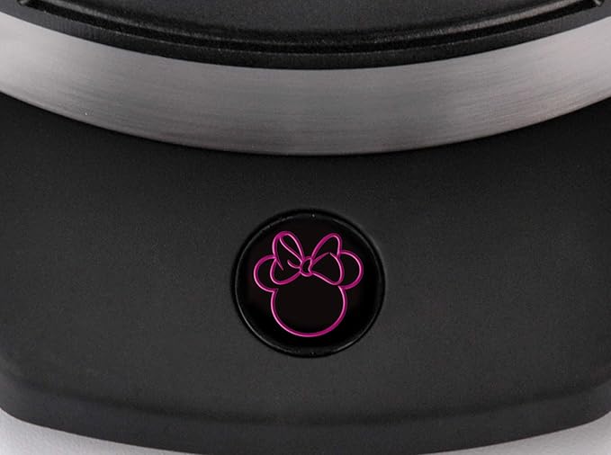 Disney Minnie Mouse Waffle Maker by Select Brands - Premium Minnie Mouse Kitchen Accessory - Kitchen Appliance for Disney Lovers - 7" Waffles, Pink
