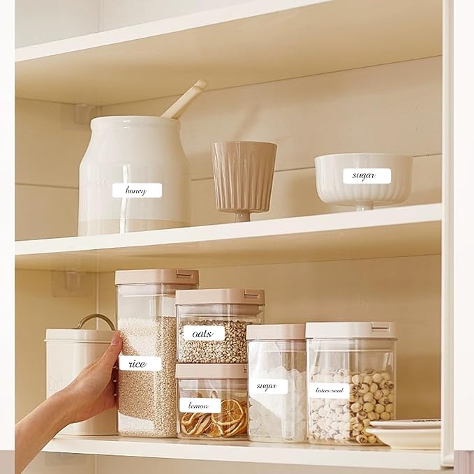 Blank Removable Labels, 1x3 Inch White Freezer Labels for Food Containers, Freezer Label to Write on/Waterproof/Easy Peel Off (240Pcs)