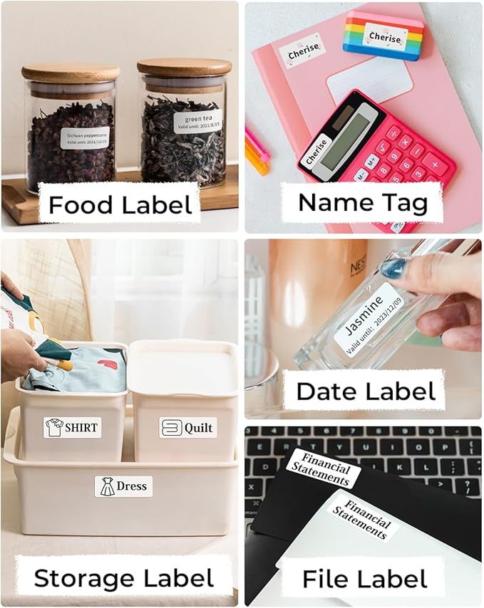 Phomemo Label Maker Machine- D50 Large Label Maker with Cutter Thermal Label Printer for 3/5" to 9/10" Tape, Labeler for Home Address, Organization, Office, Gift, Support iOS & Android