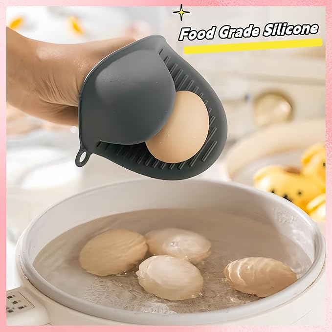 Oven Mitts, 3 Pairs Mini Silicone Heat Resistant Oven Mitts Gloves, Rubber Oven Mitt Potholders for Kitchen Cooking, Thickened & Portable Cute Oven Mitts