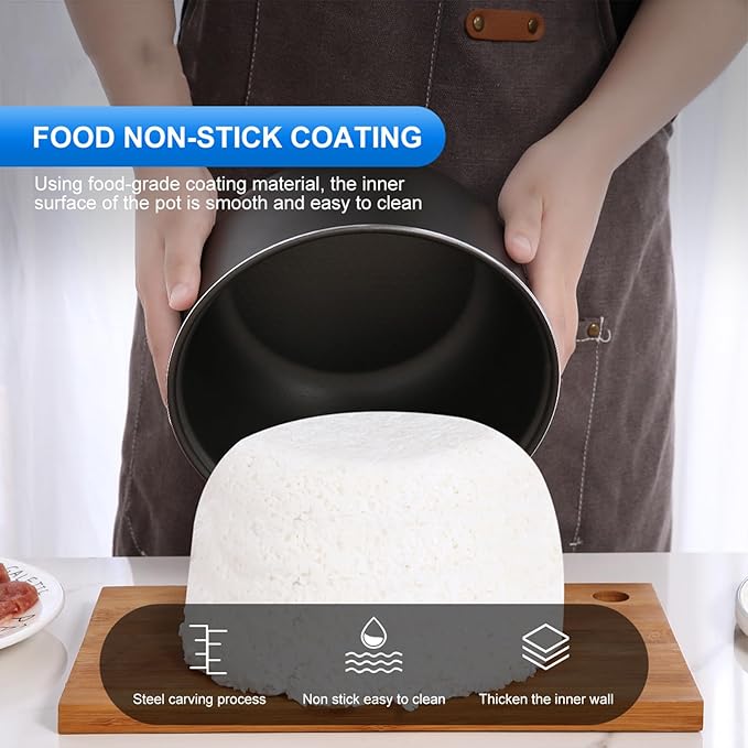 Commercial Rice Cooker 60 CUPS (Cooked Rice)& Food Warmer | 13L/13.8Qt Extra Large Multifunctional Rice Cooker | 1350W Fast Cooking with Time Display & Preset|Restaurant Company Canteen Use