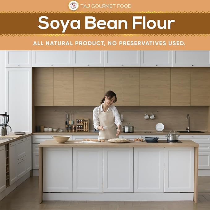 TAJ Soya Bean Flour, Soy Bean Flour, 4 Pounds