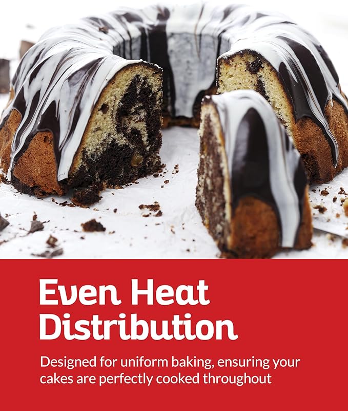 Boxiki Kitchen Premium Non-Stick Silicone Pound Cake Pan – Heavy-Duty Steel Frame, BPA & PFOA Free – Durable Fluted Cake Pan, Moldes para Gelatinas, Pasteles, Flan – No Warping, No Shape Loss