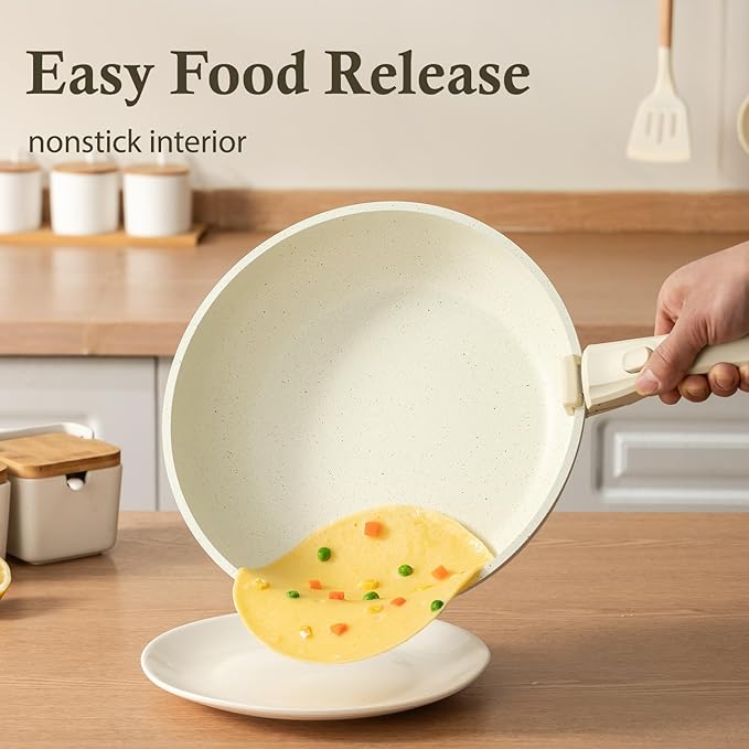 UCClife 9-Piece Nonstick Cookware Set - PFOA/PTFE Free Non-Toxic Pots & Pans, Detachable Handles, Oven & Dishwasher Safe, Scratch Resistant