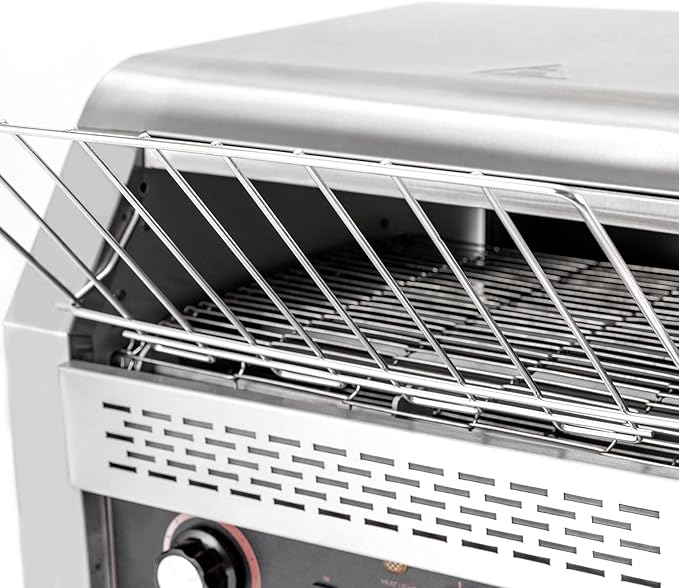 Commercial Conveyor Toaster 450 Slices/Hour Stainless Steel Conveyor Toaster 2600W Electric Toasters Oven Heavy Duty Countertop Restaurant Toaster for Cafes Bun Bagel Bread