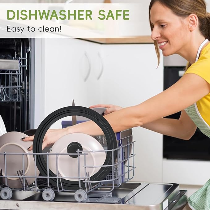 Universal Lid for Pots, Pans and Skillets, Tempered Glass Lid fit 7", 8", 9" & 10" 11" 12" Skillets, Pots, Frying Pans, Cast Iron, Crock Pot and Other Glass Covers Replacement