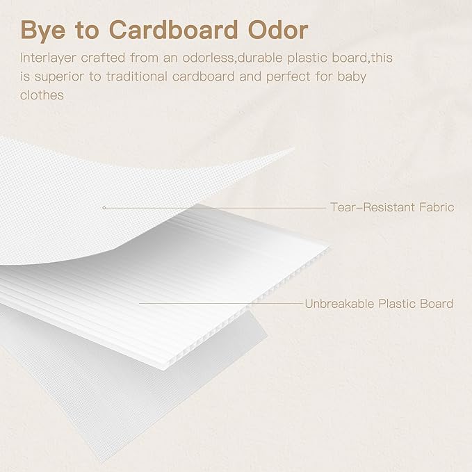 Criusia Drawer Organizer Clothes, 14 Pack Dresser Organizer for Baby Clothes, Underwear, Sock- Foldable Closet Organization and Storage Dividers Bins for Nursery, Bedroom and Dorm (White)