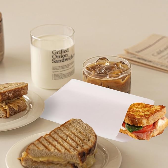 800 Pack Wax Paper Sandwich Bags 8x6 inch Wax Paper Bags, Greaseproof Bags Paper Cookie Bag for Food, Sandwich, Snacks, Cookie, Candies and More