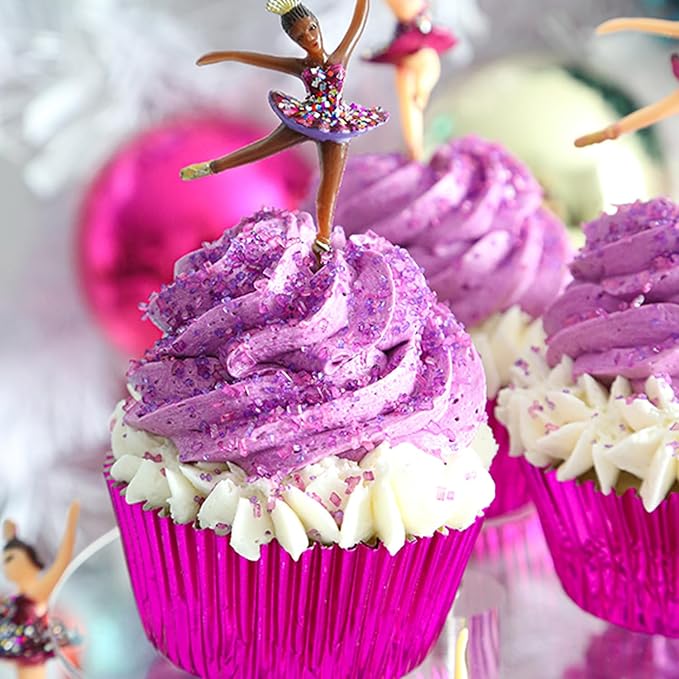 Sanding Sugar Edible Pink Glitter Stars Mix, Edible Purple&Pink Sugar Sprinkles for Cake Decorating, Sparkling Edible Pink Sanding Sugar for Cupcake Toppers Cookie Decorations For Wedding Party Celebrations 3.5oz (Purple)