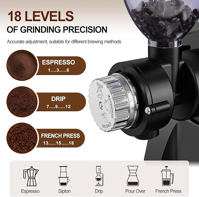 Masticating Fruit Vegetable Juicer Machine, 2-In-1 Electric Juicer Grinder 18 Adjustable Settings for Coffee Bean Nut, 250W Quiet Juicing Machine Cold Press Extractor BPA Free Easy To Clean & Assemble