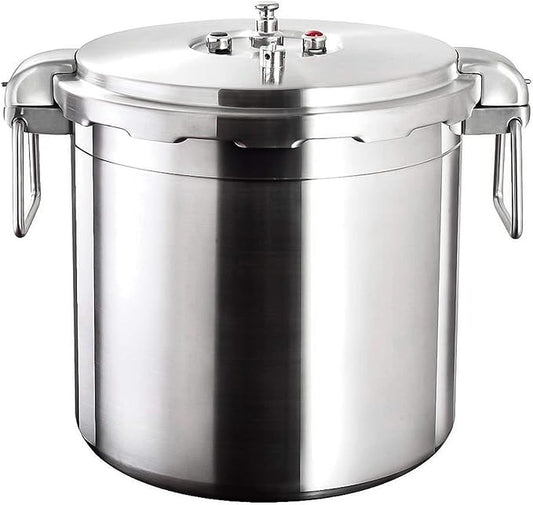 Buffalo 32 Quart Stainless Steel Pressure Cooker Large Canning Pot with Lid for Commercial Use - Easy to Clean Stove Top Pressure Canner, Can Cooker - Safety Goods Certificate QP430