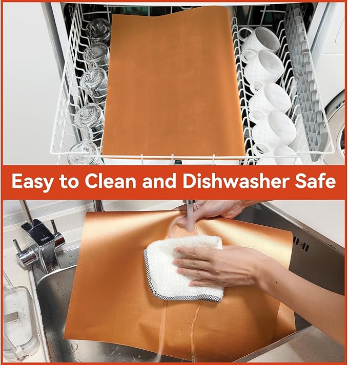 Oven Liners for Bottom of Oven - 2 Pack Large Heavy Duty Mats, 23.6"x15.7" Non-Stick Reusable Liner for Electric, Gas, Toaster Ovens Grills - BPA & PFOA Free Kitchen Accessory to Keep Oven Clean